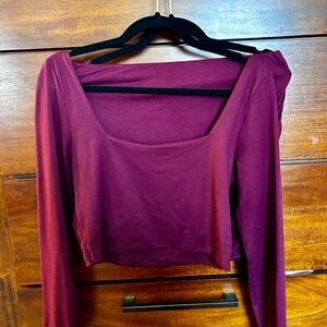 Large skirt set, velvet maroon